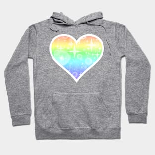 Kawaii Magical Pastel Rainbow Heart Hoodie